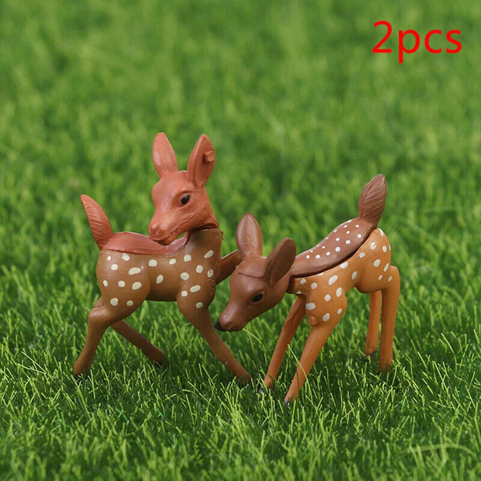Garden Sculpture Decor Artificial Deer Statue Animal Resin Crafts Landscape