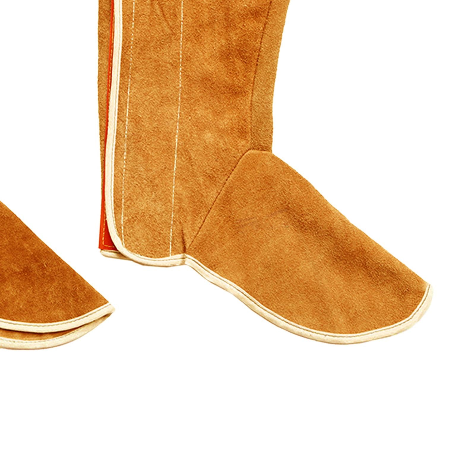 Cowhide Flame Resistant Work Welding Shoes Protection Leg Cover Protector