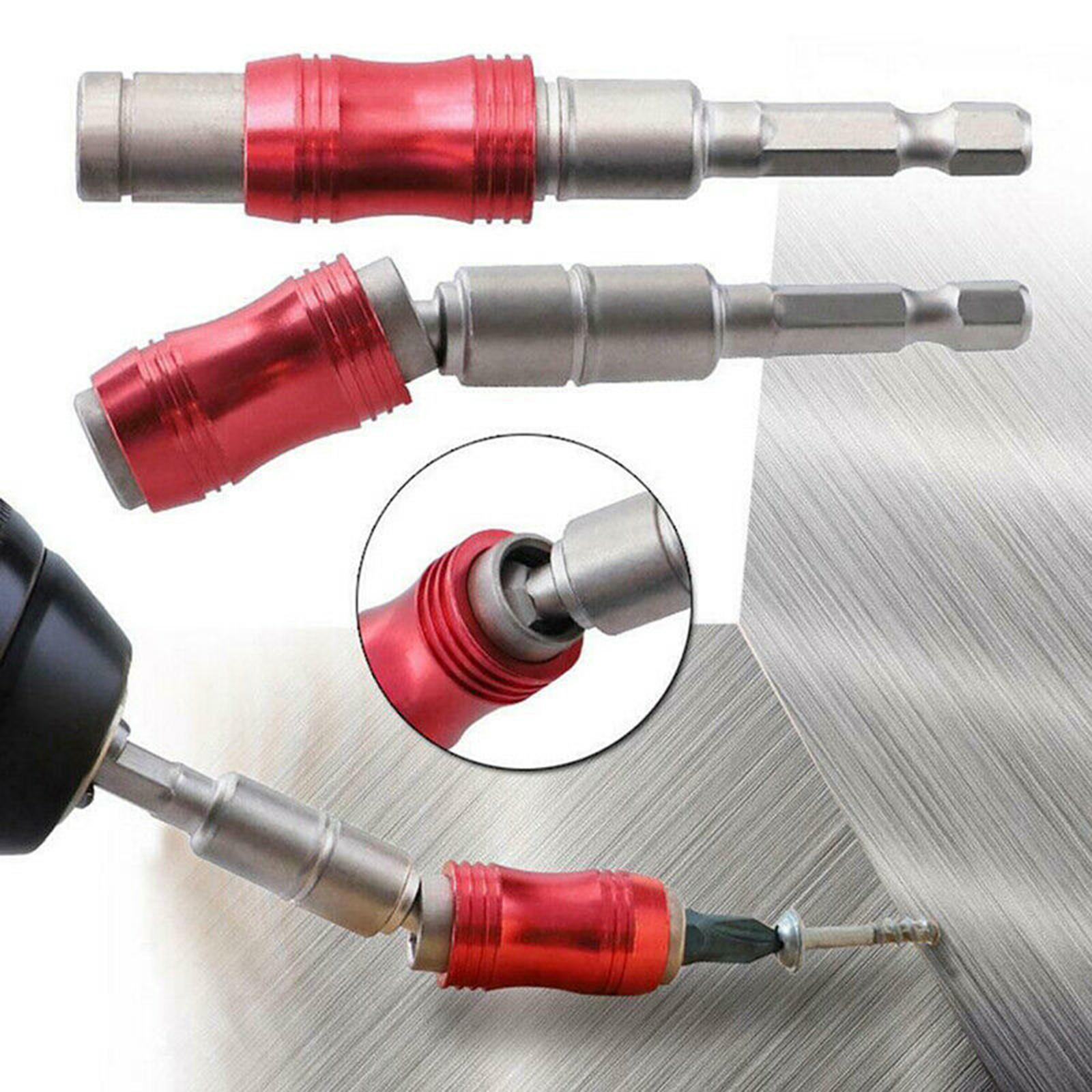 2xImpact Magnetic Pivoting Drill Bit Tip Holder Accessory Tough Bit Holder black red