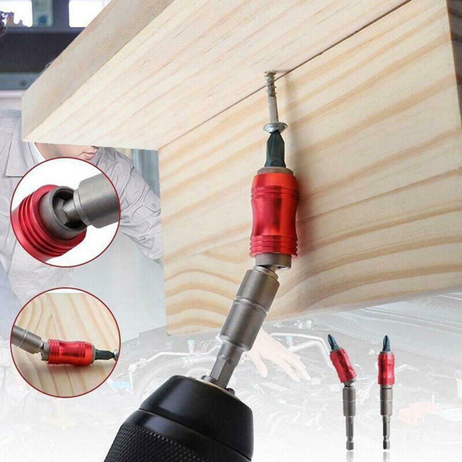 2xImpact Magnetic Pivoting Drill Bit Tip Holder Accessory Tough Bit Holder black red