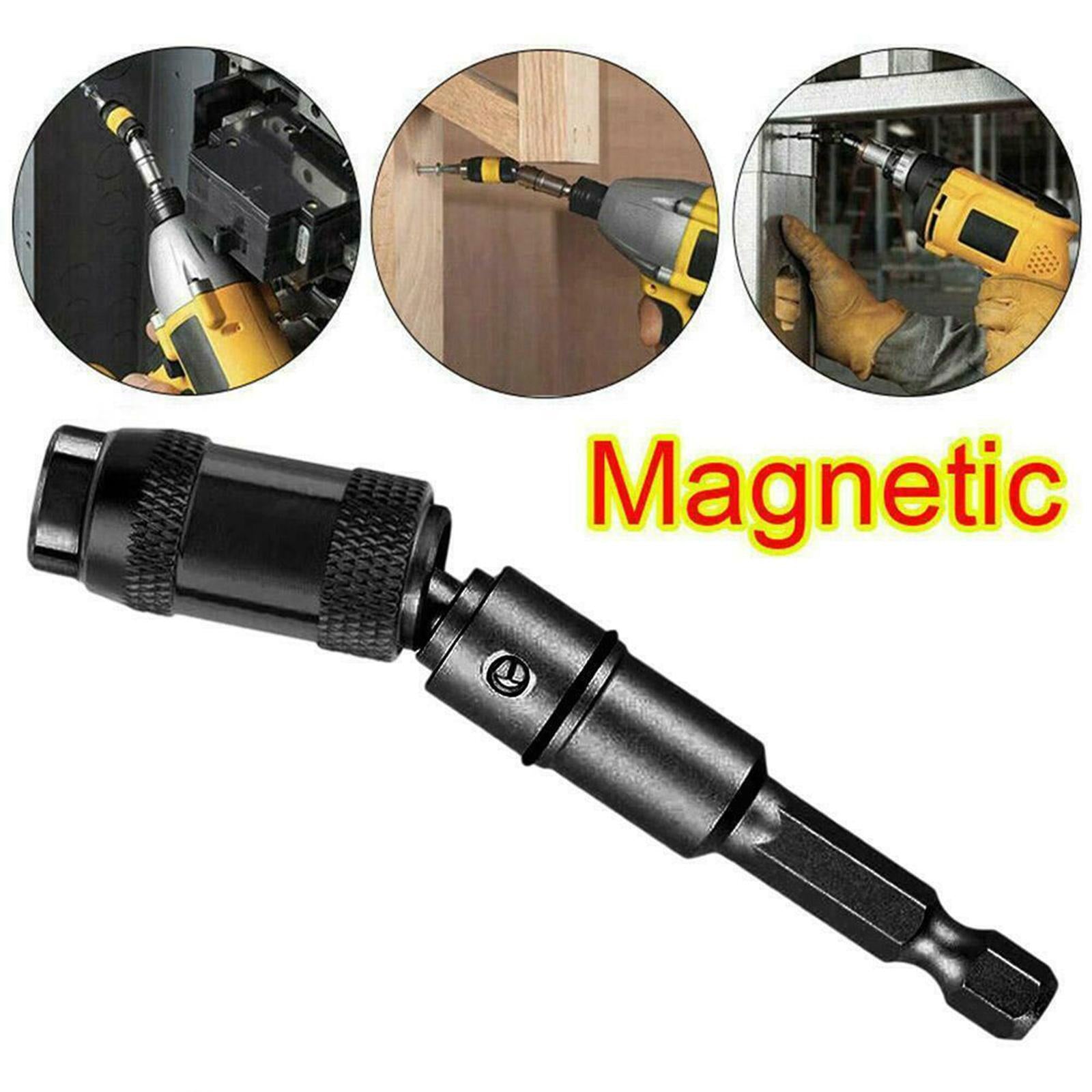 4xImpact Magnetic Pivoting Drill Bit Tip Holder Accessory Tough Bit Holder black red