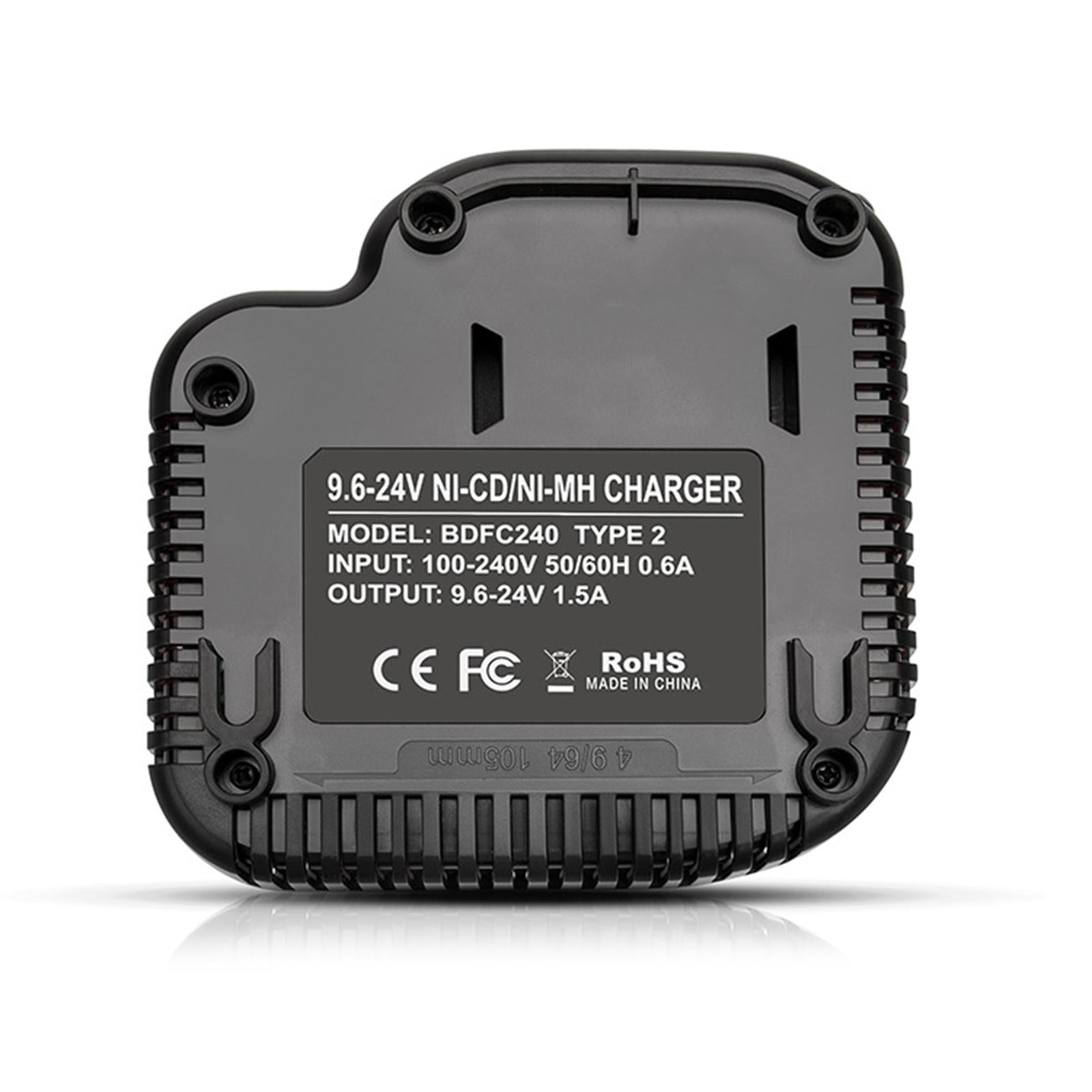 9.6V-24V Fast Battery Charger Fit for Black & Decker HPB14 HPB12 HPB18