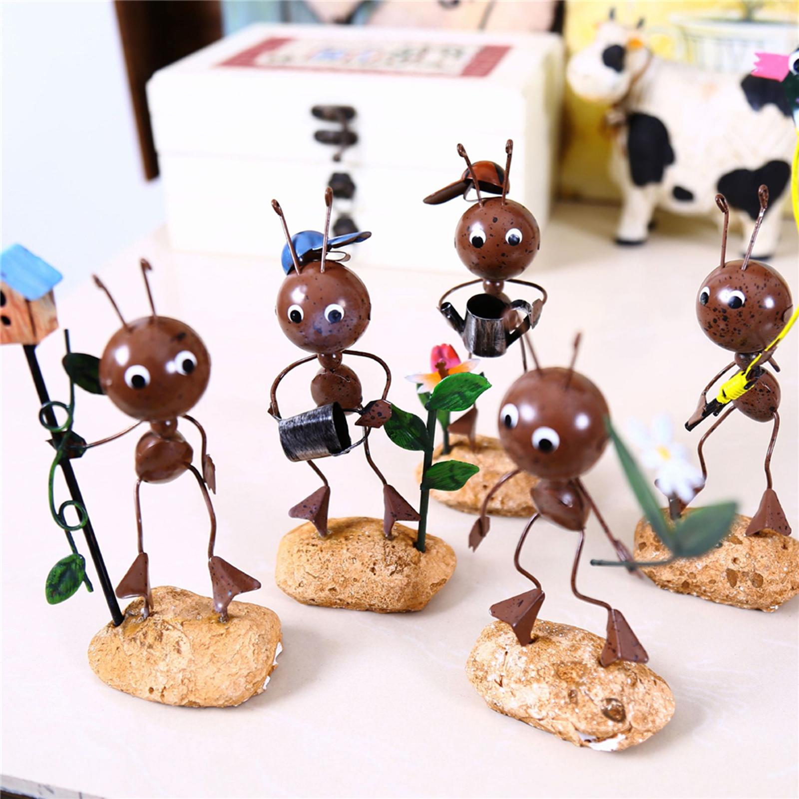 Ant Figurine Statue Home Office Desktop Decor Ornaments Watering