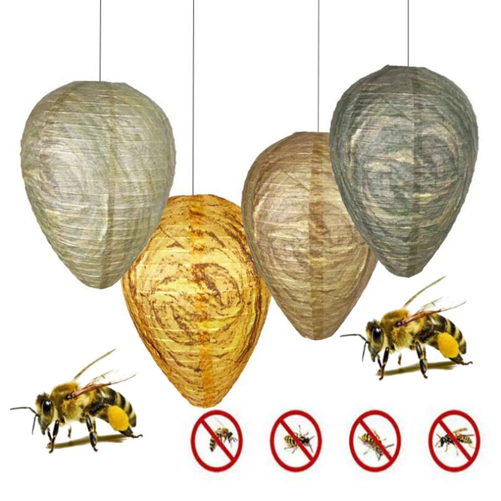 3Pcs Waterproof Wasp Nest Decoy Bee Decoy Deterrent for Home Garden Outdoors Yellow waterproof
