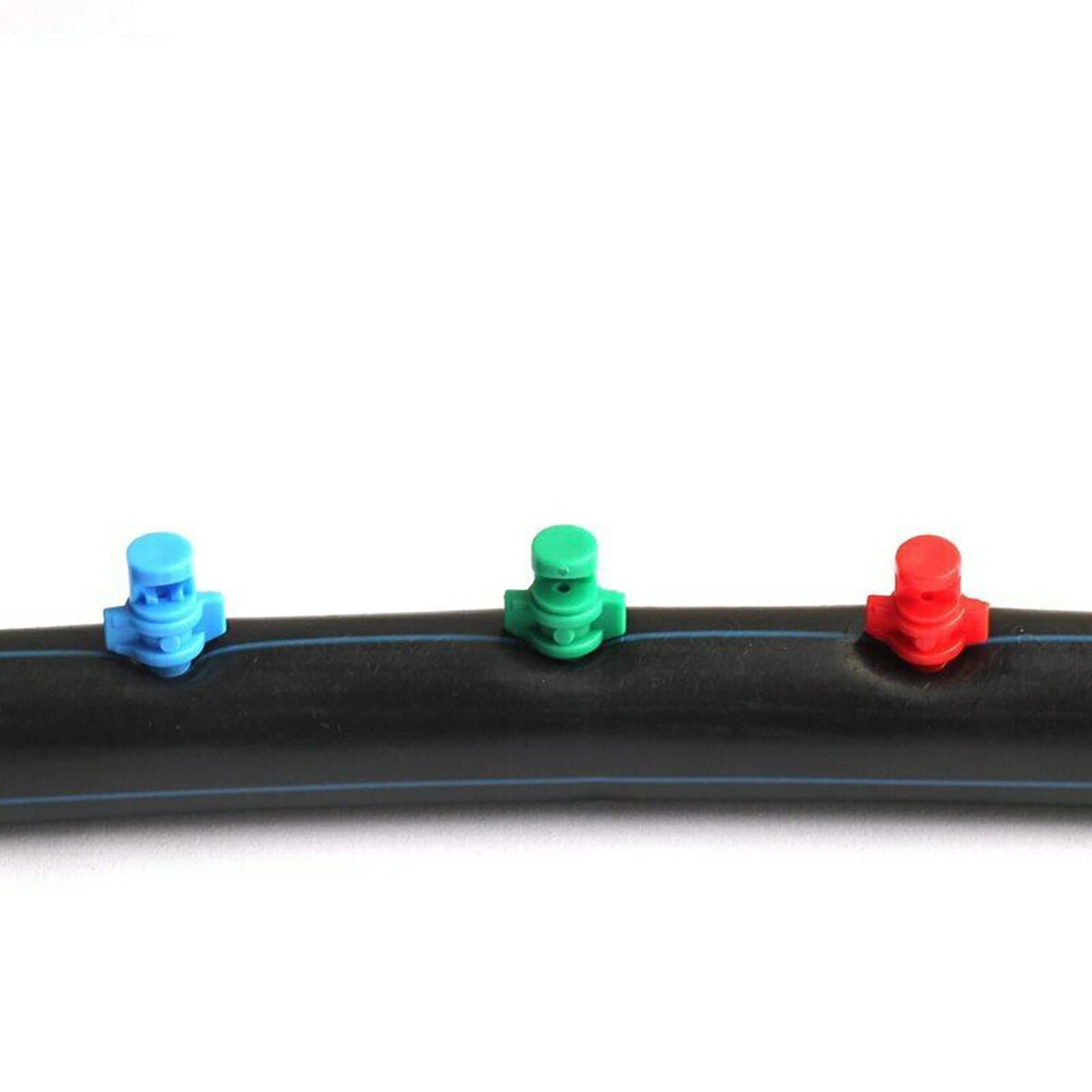 2x50pcs Micro Water Spray Misting Nozzle Sprinkler Irrigation 180 Degree Green