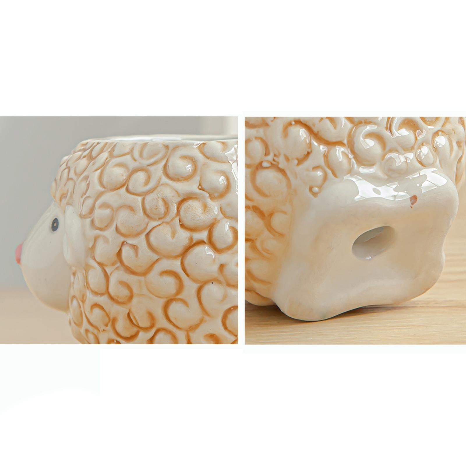 Cartoon Ceramic Plant Succulent Planter Desk Flower Pot Sheep 7x8.5x6.5cm
