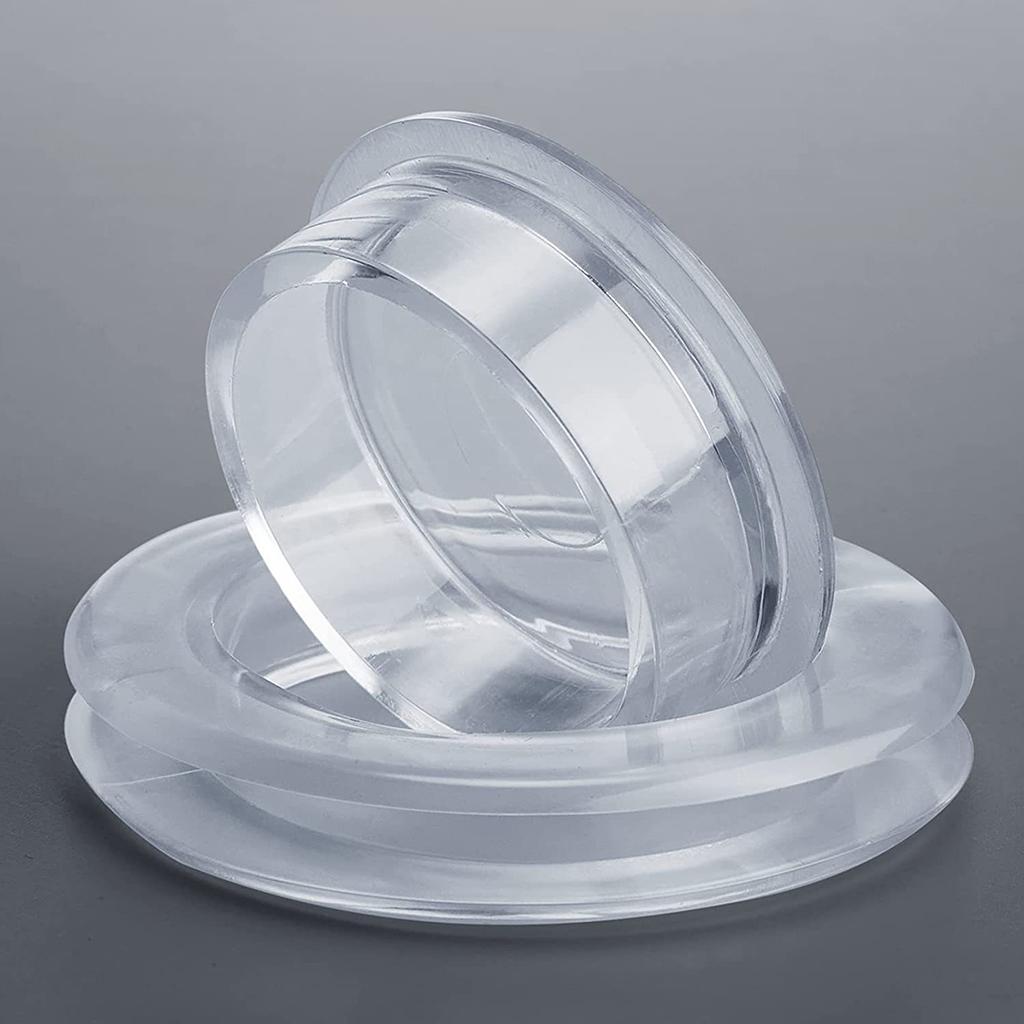 2xUmbrella Hole Ring Plug and Cap Set for Patio Table 2 Inch Clear Transparent