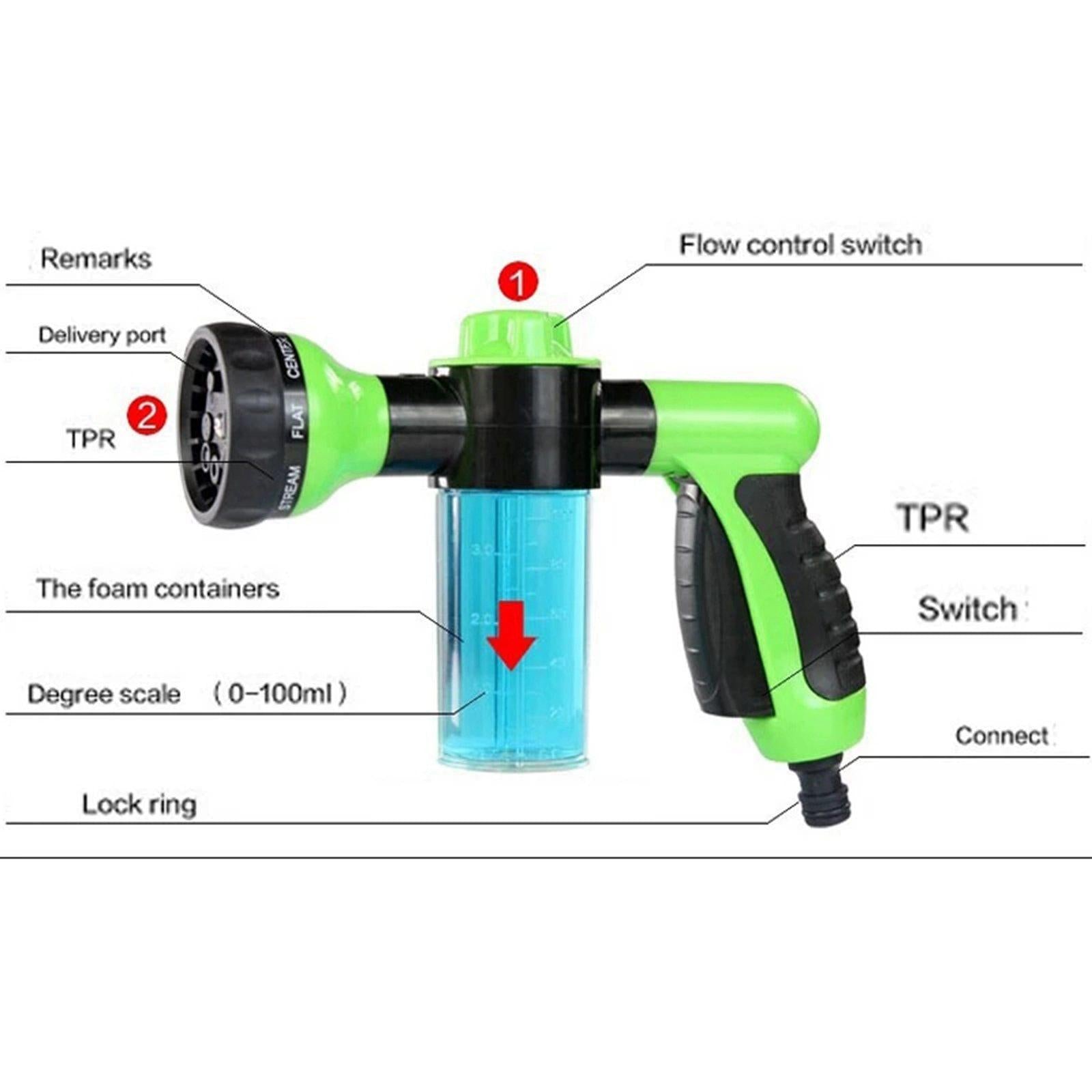 Auto High Pressure Washer Sprayer Snow Foam Lance Spray Wand Car Washing