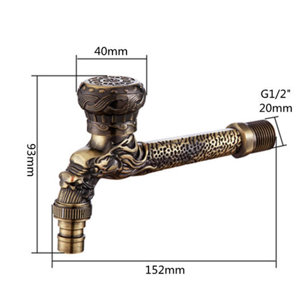 Antique Zinc Alloy Bibcock Kitchen Washing Machine Faucet Taps Bronze
