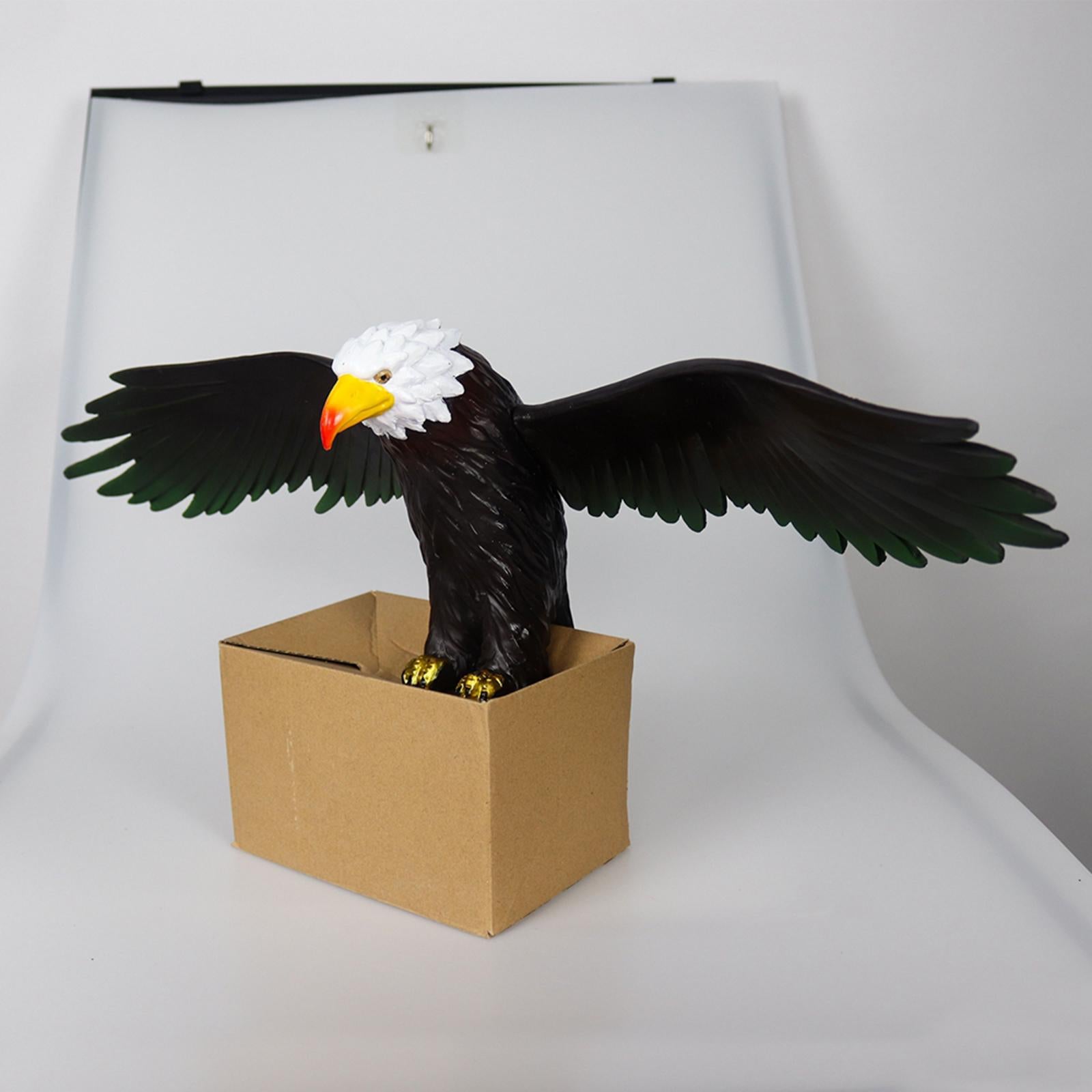Bald Resin Statue Garden Wild Bird Figurines Lawn Porch Yard Ornament