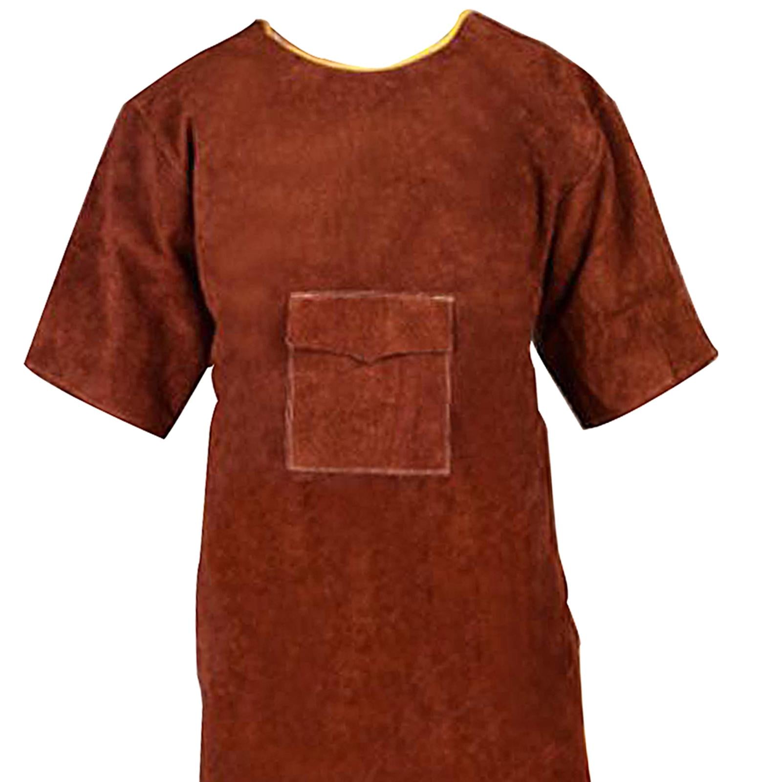 Cowhide Welding Apron Welder Protective Clothing 13.77x47.24 inches Brown