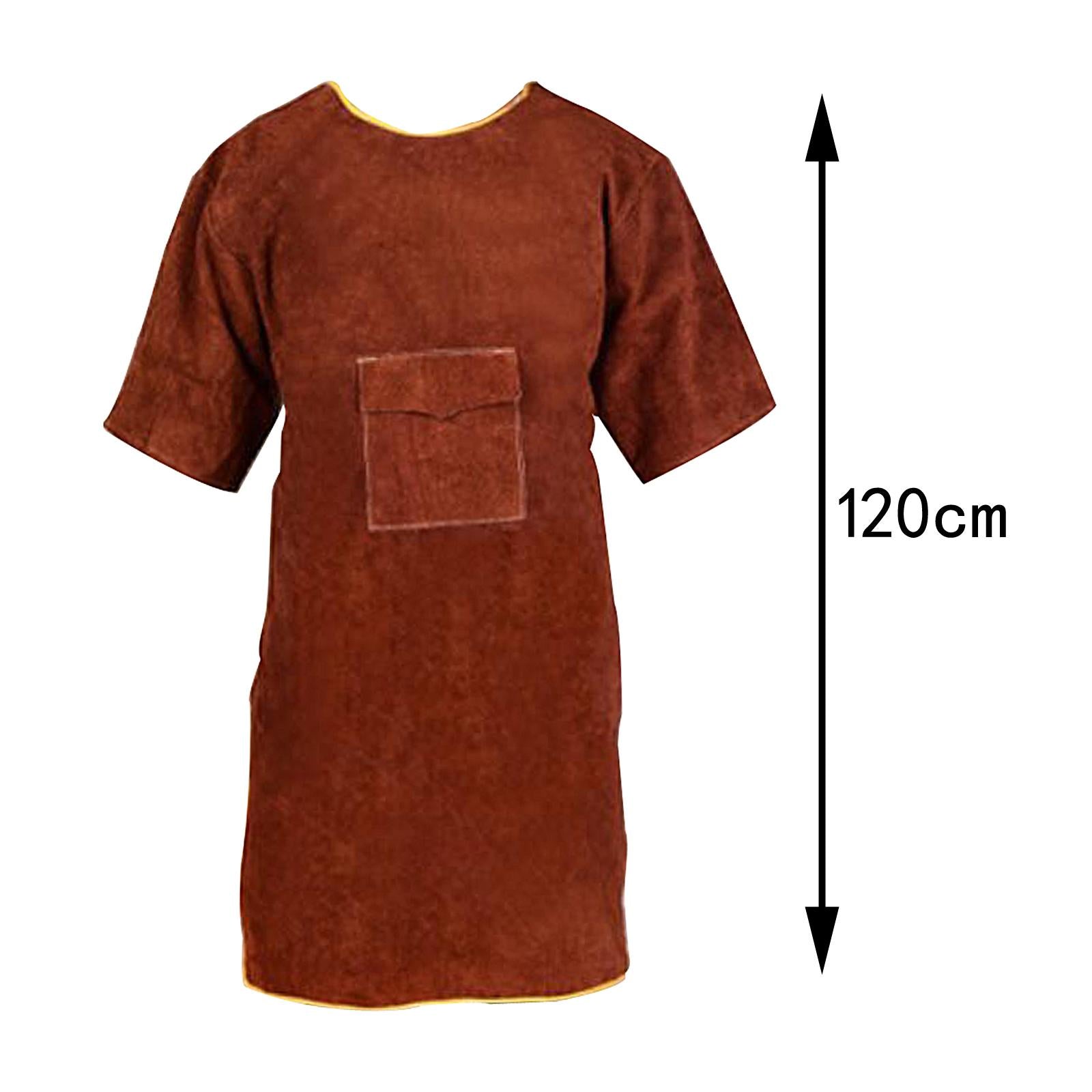 Cowhide Welding Apron Welder Protective Clothing 13.77x47.24 inches Brown