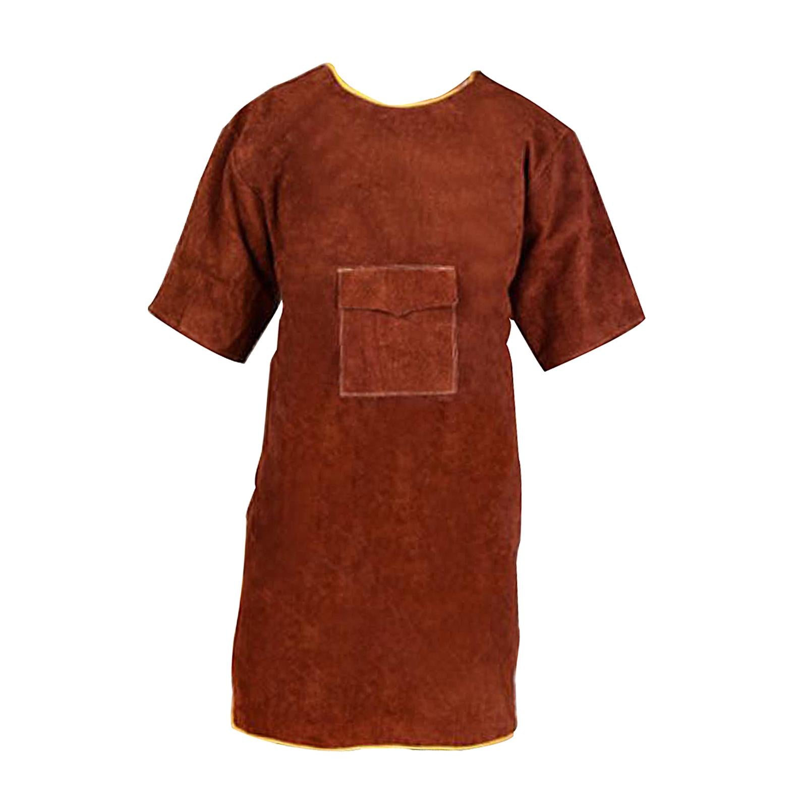 Cowhide Welding Apron Welder Protective Clothing 13.77x47.24 inches Brown