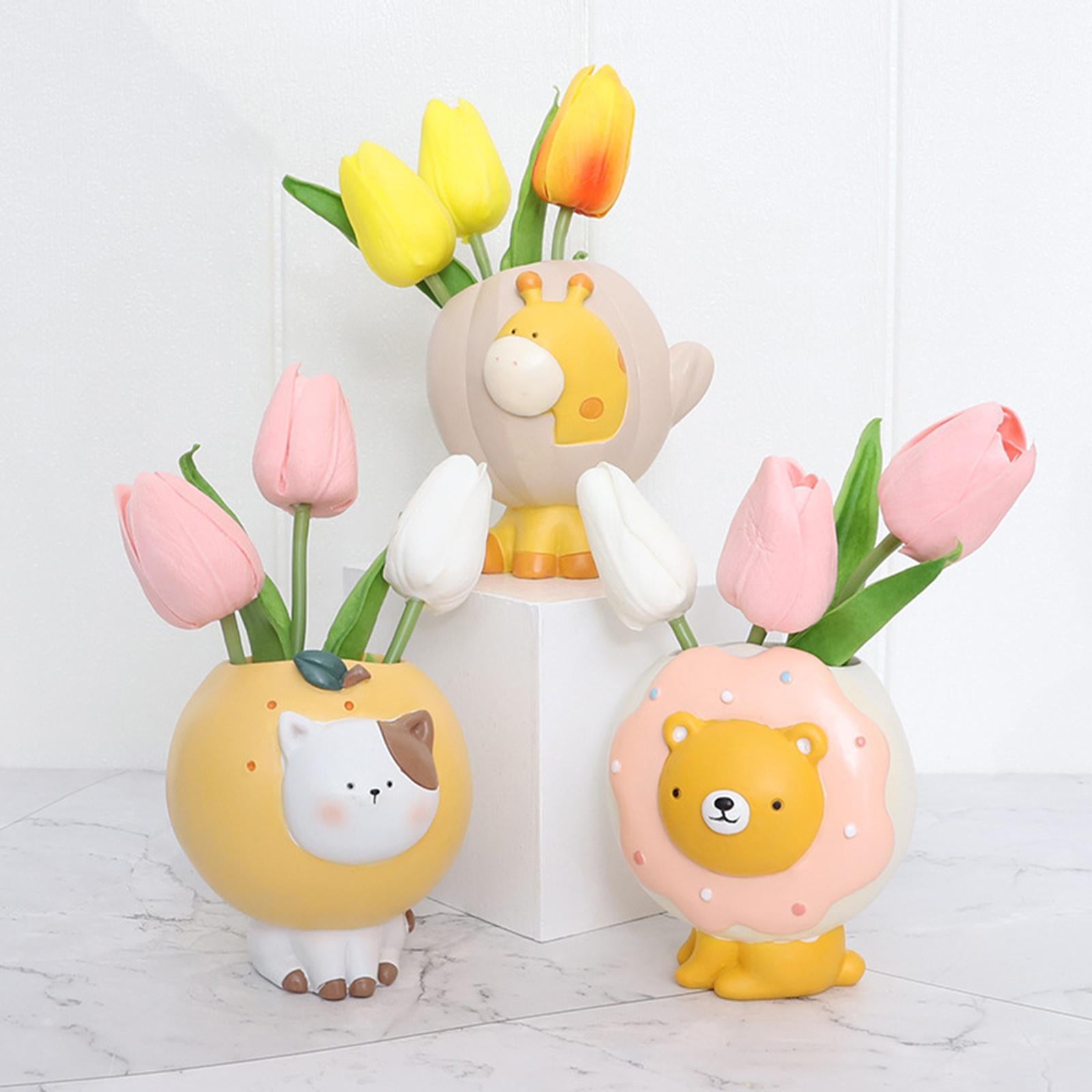 Decorative Resin Flowerpot Household Cute Home Garden Decoration for Table Giraffe