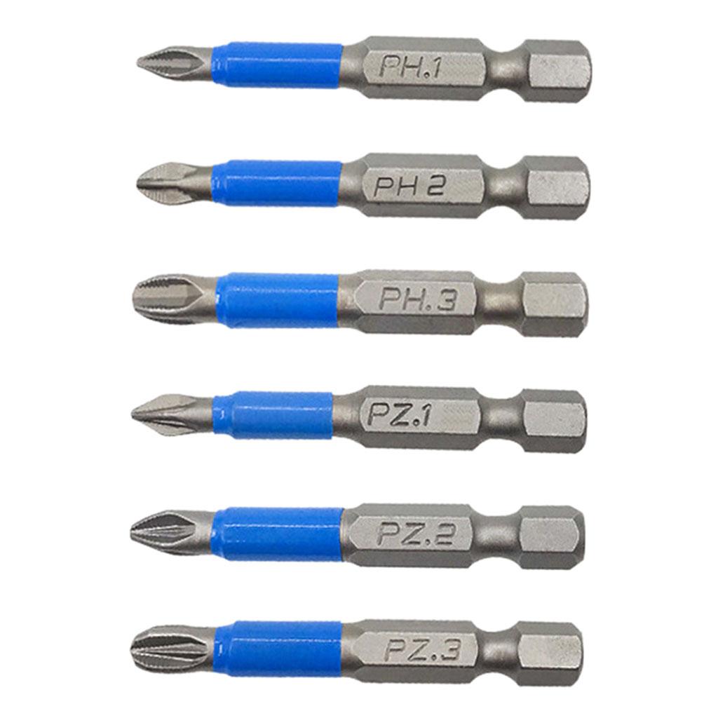 4xMagnetic Drill Bit Electric Alloy Steel Durable Handle Tool for Garden Home 50mm 6pcs