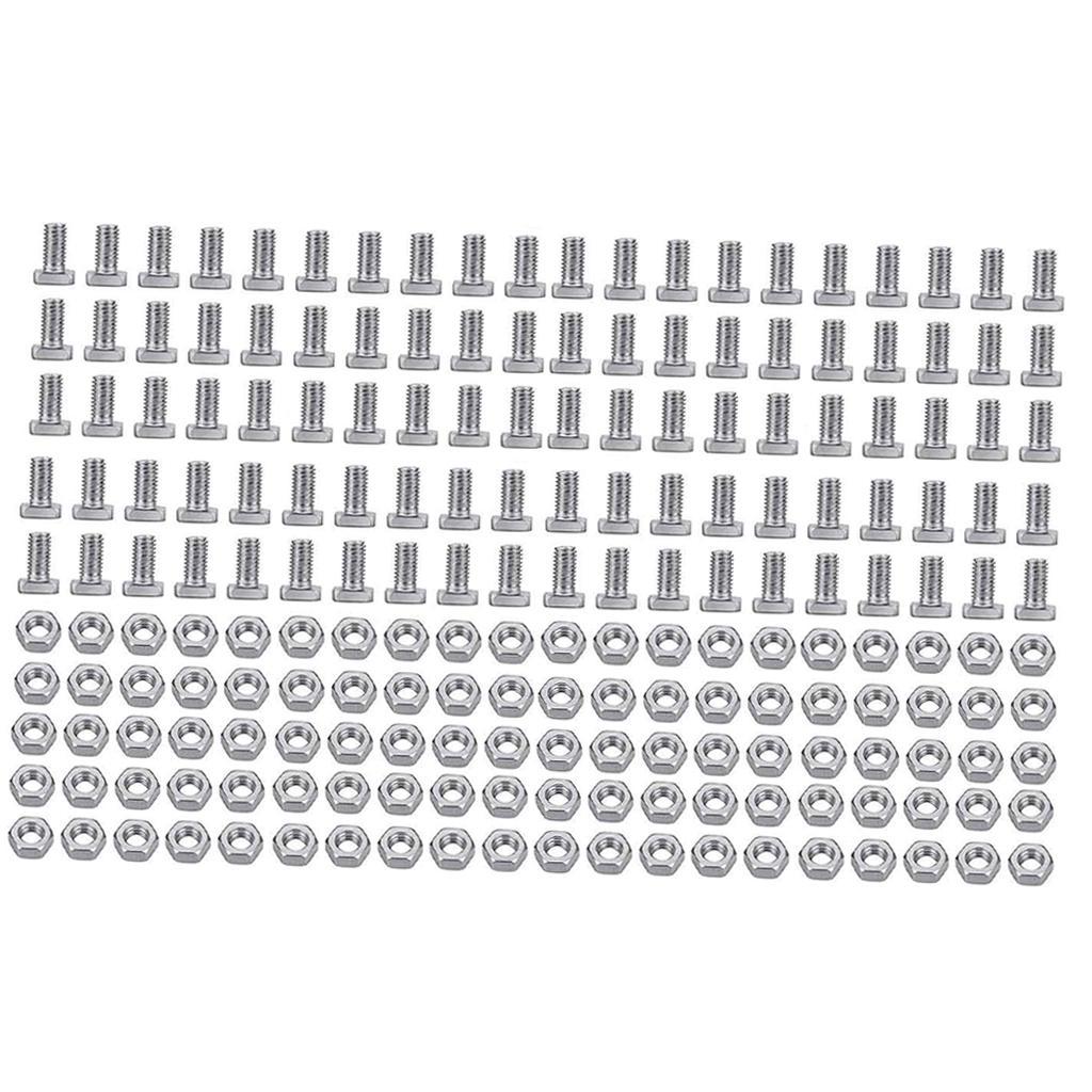 Aluminum Greenhouse Nuts and Bolts Parts Replacement Gardening Outdoor 100 set