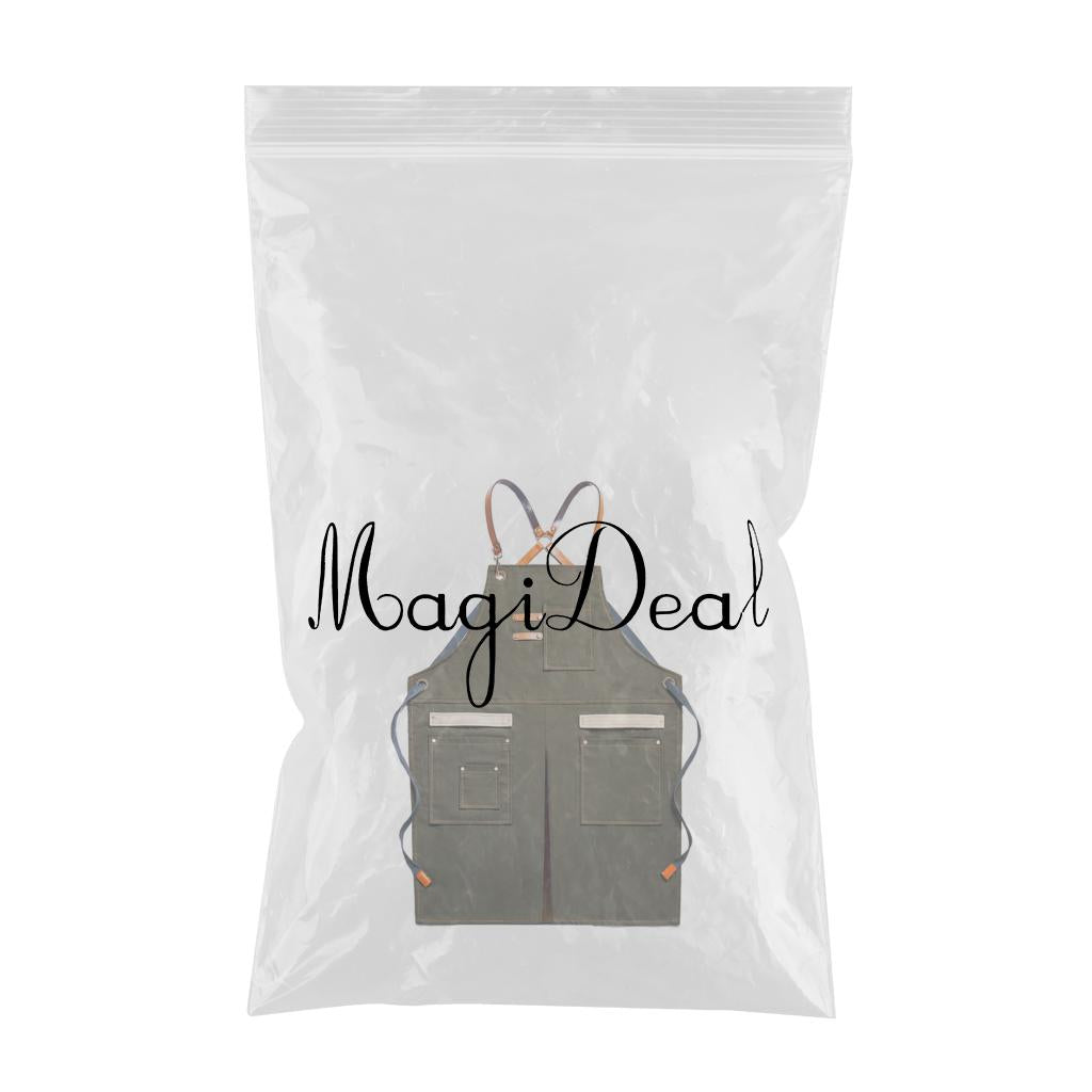 Canvas Apron for Kitchen Cafes BBQ Chef Cooking Beauty Garden Garage Green