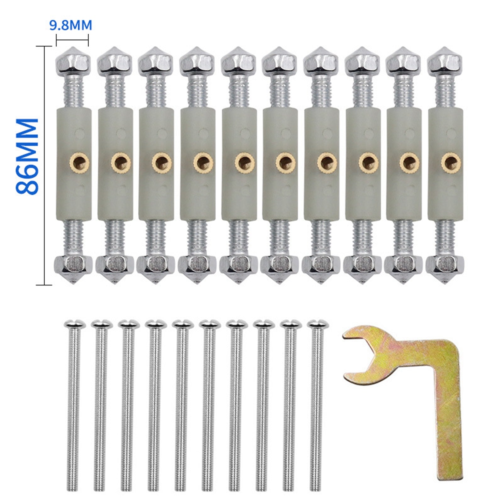 Cassette Screws Support Rod Kit Rust Resistant Repair Device for Wall Switch 86 White