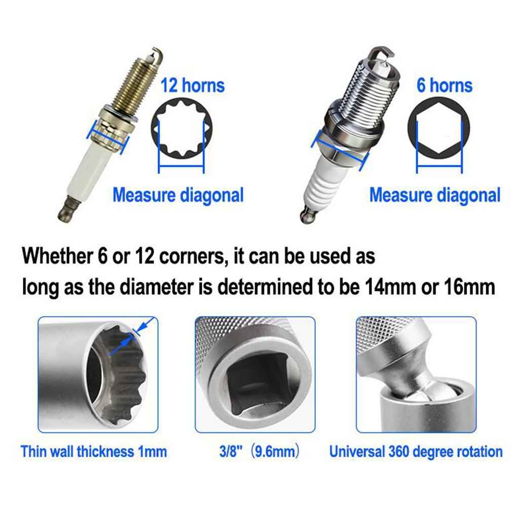 Laser Tools Drive Spark Plug Wobble Socket 14mm