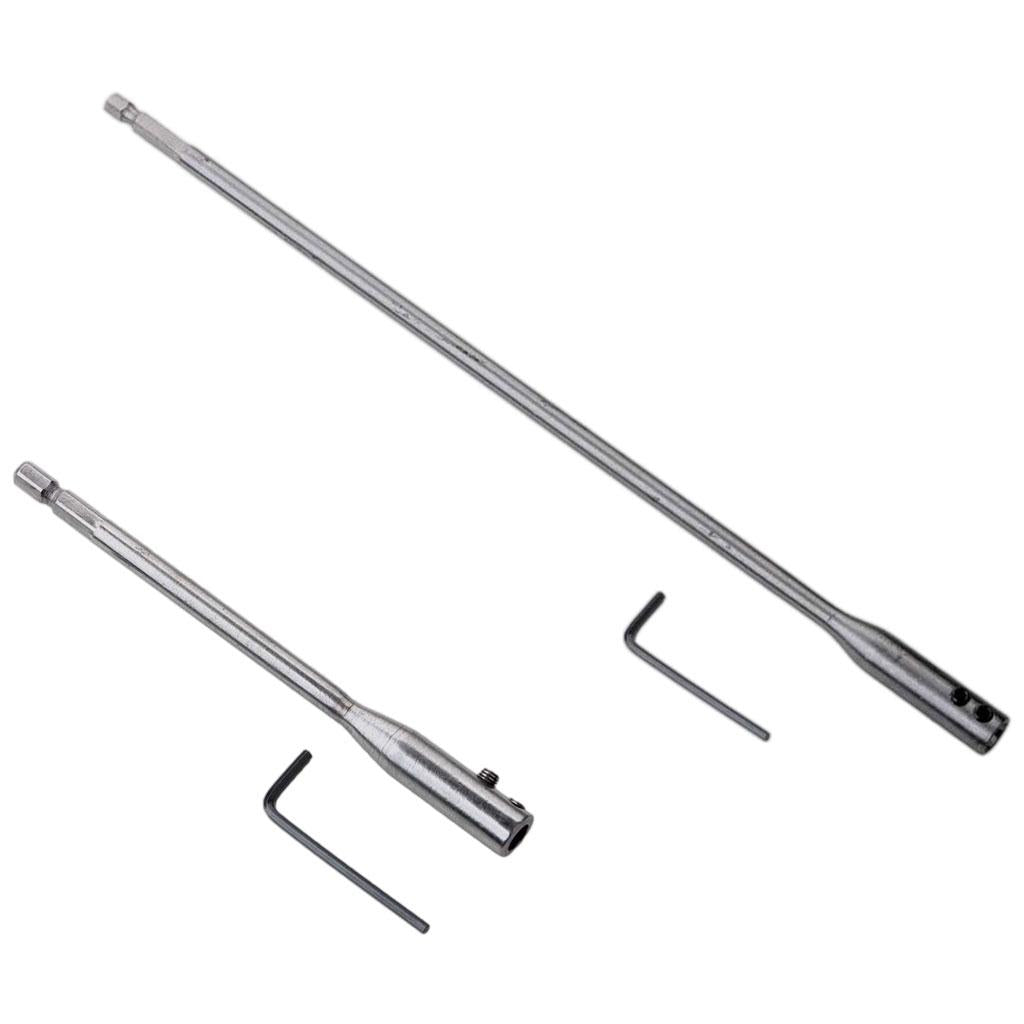 2xDrill Bit Extension Set Heavy Duty with Wrench for Furniture Carpentry 150MM