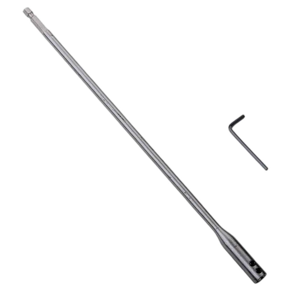 2xDrill Bit Extension Set Heavy Duty with Wrench for Furniture Carpentry 300MM