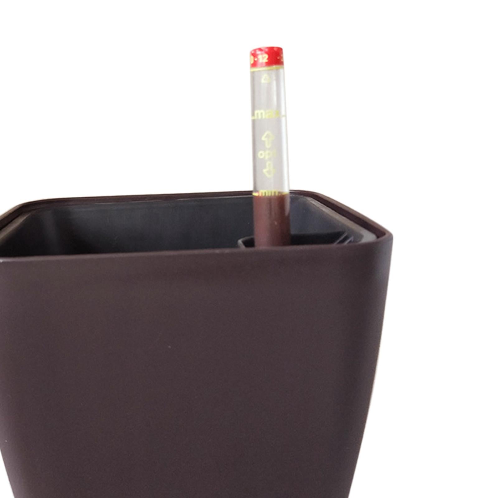 Automatic Water-Absorbing Flower Pot Plastic for Office Outdoor Ornaments Coffee