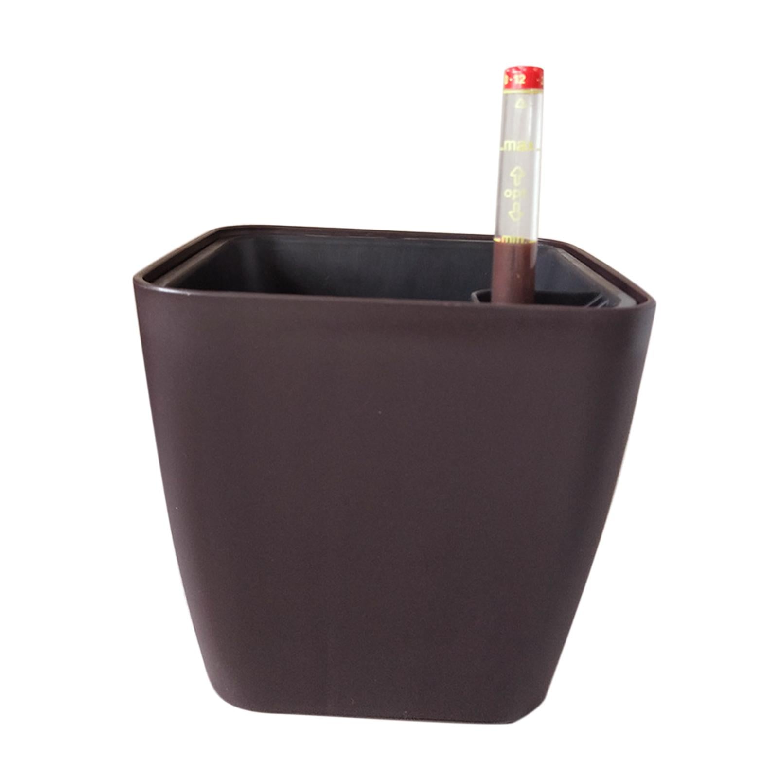 Automatic Water-Absorbing Flower Pot Plastic for Office Outdoor Ornaments Coffee