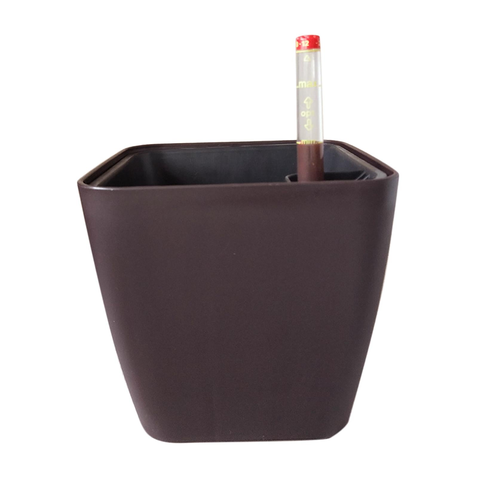 Automatic Water-Absorbing Flower Pot Plastic for Office Outdoor Ornaments Coffee