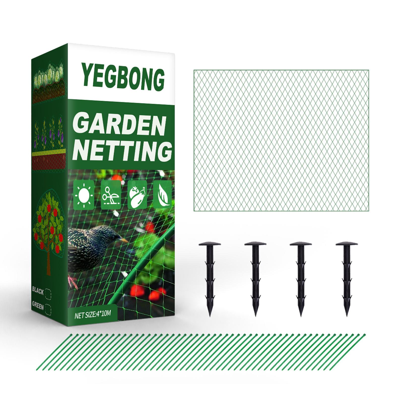 Anti-Bird Netting Plants Fencing Mesh Reusable for Tree Crops Garden Farm Green