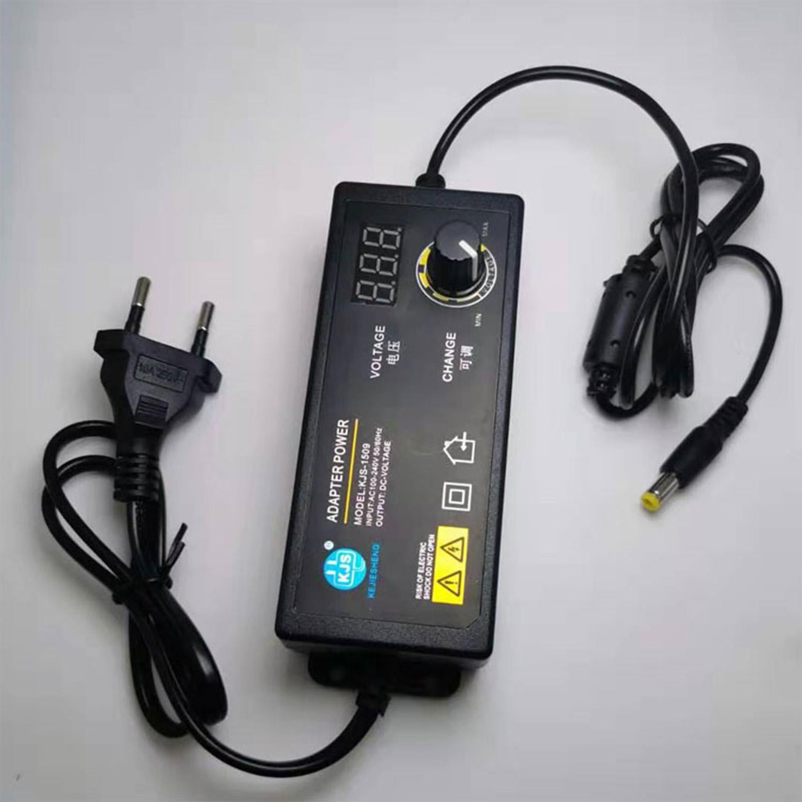 Adjustable Power Switching Adapter for Motor LED Light Bar Router EU