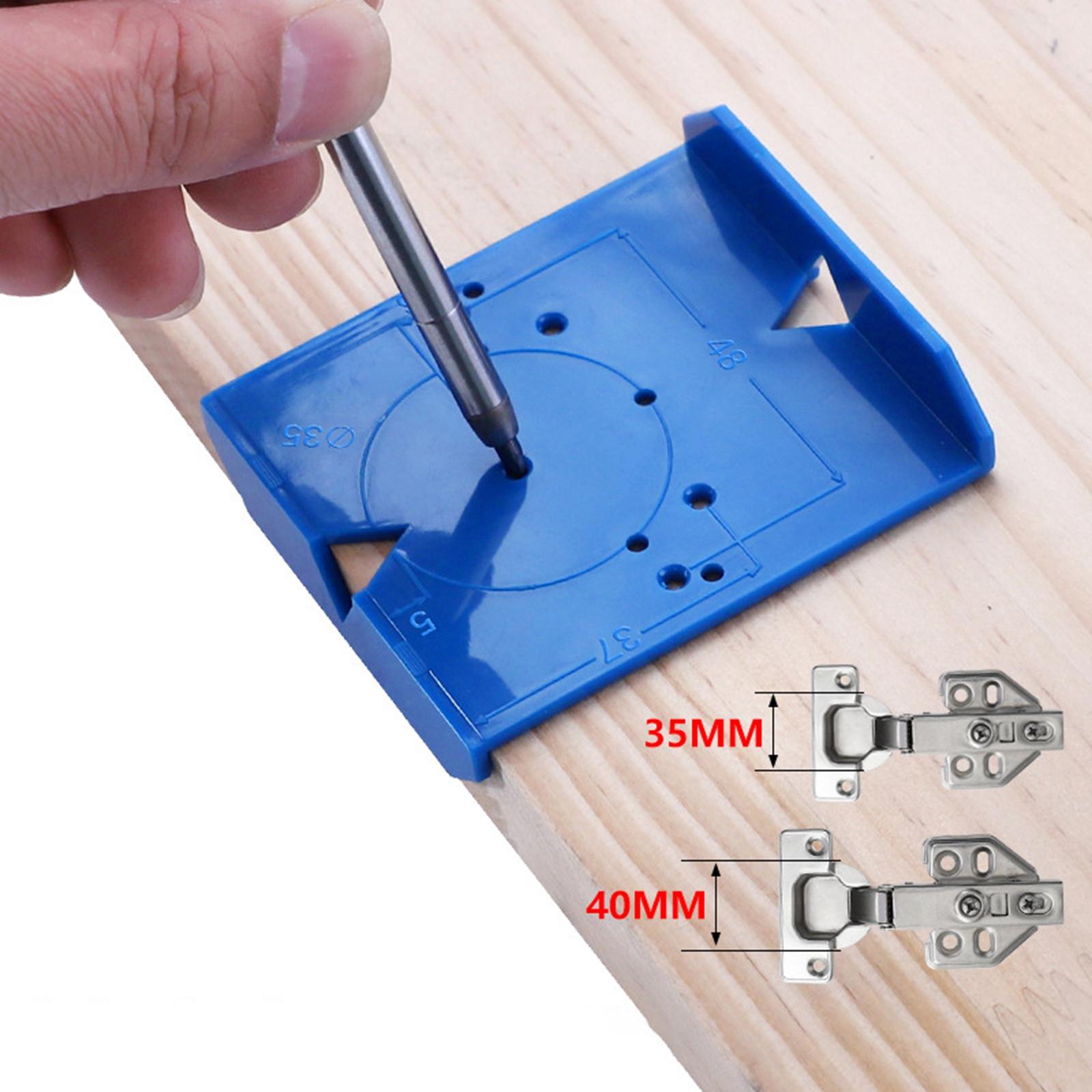 4xHinge Hole Locator DIY Woodworking Tool for Cabinets Hinge Fixture Set