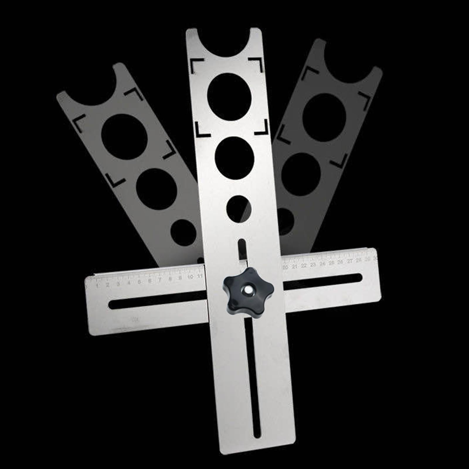 Ceramic Tile Hole Locator Ruler Drilling Artifact Puncher for Ceramic Wall Extra thick60CM 4bit