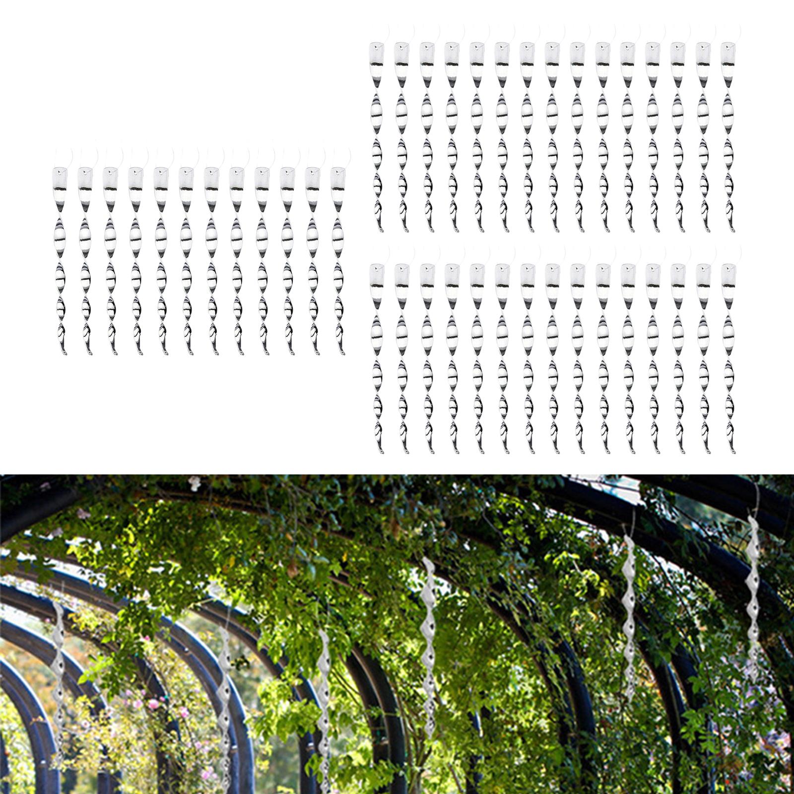 Bird Repellent Rotating Rod Reflective Spiral Deterrent Control Device 12pcs