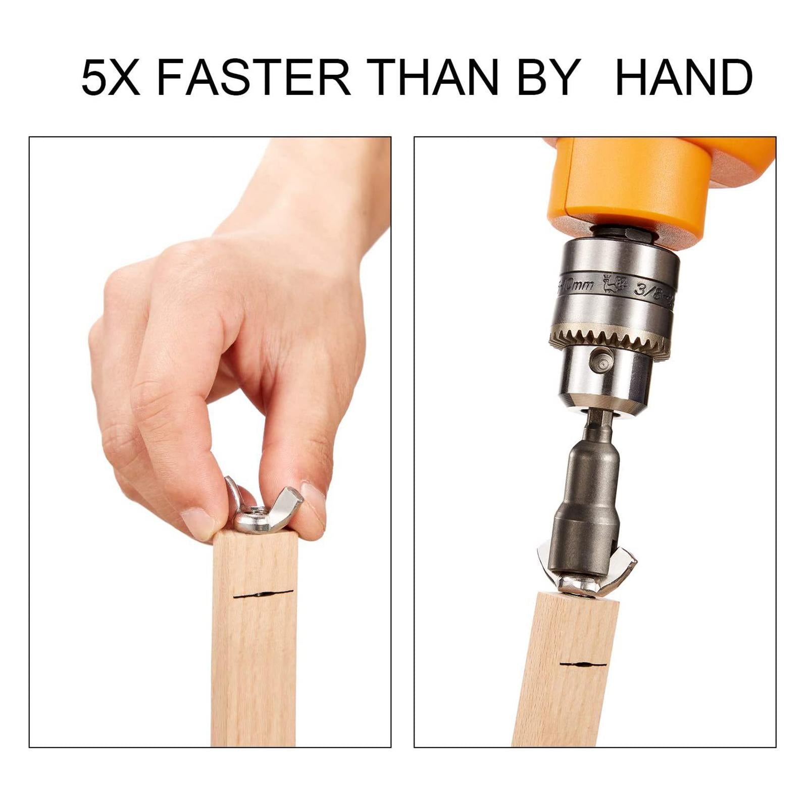 4x3x 1/4 Hex Shank Wrench Drive Socket Drill Adapter Socket Extension Bit Set"