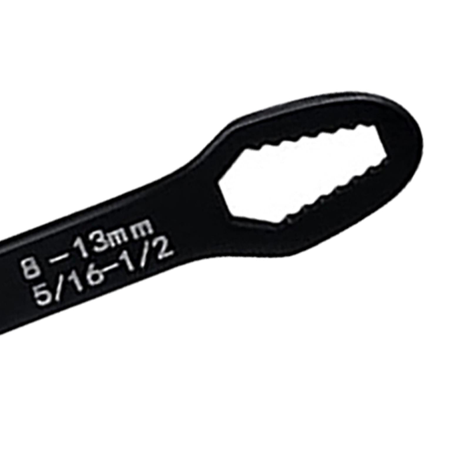 3xAdjustable Wrench Spanner Double Head DIY Tools for Bicycle Car Repairing black