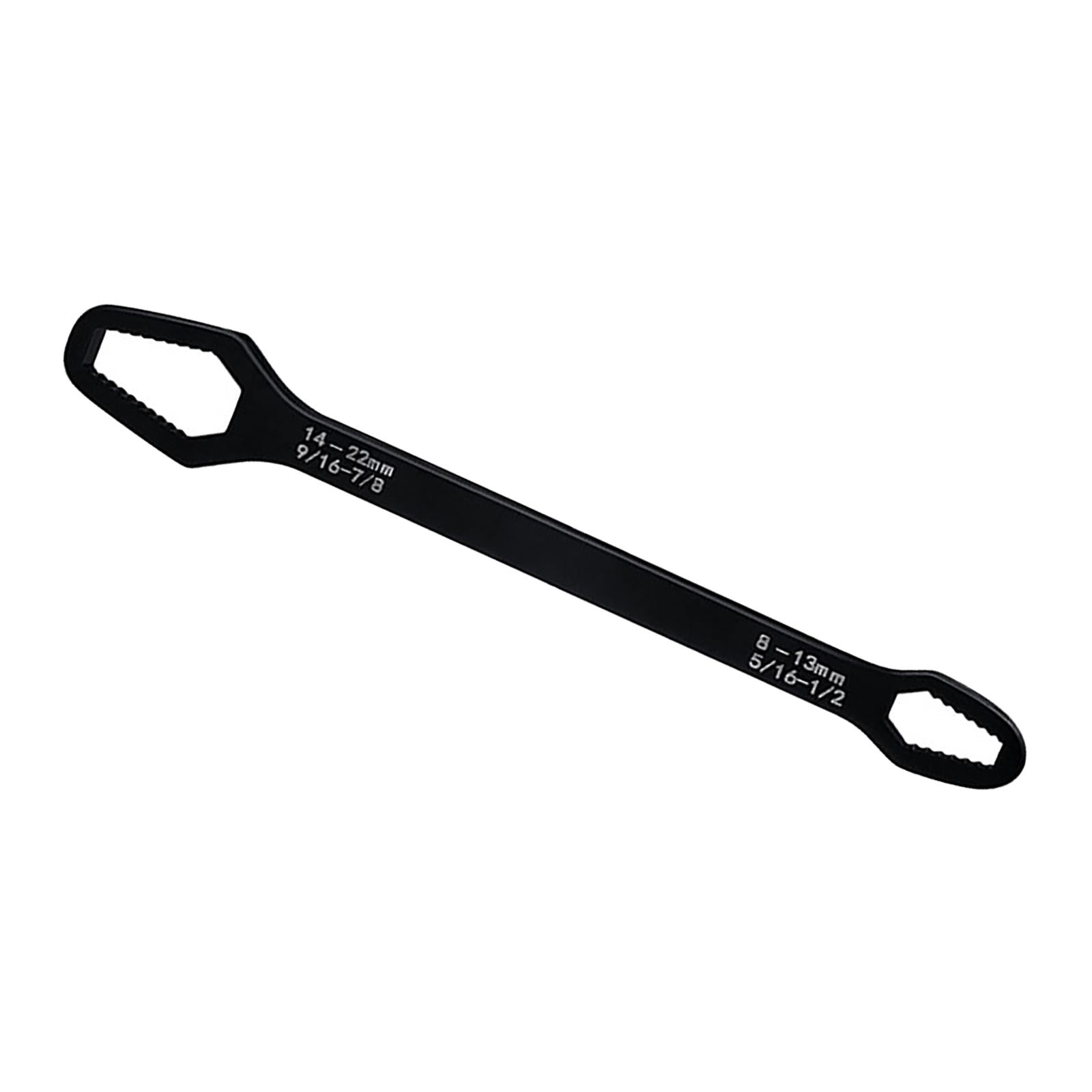 3xAdjustable Wrench Spanner Double Head DIY Tools for Bicycle Car Repairing black