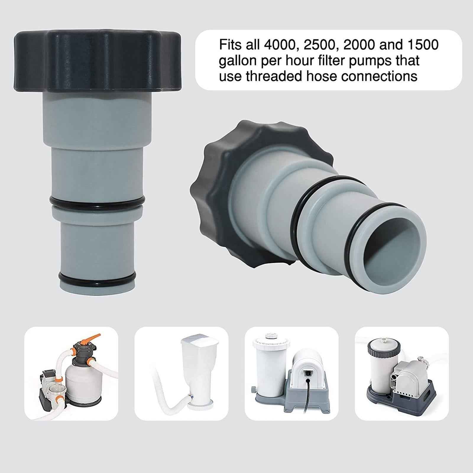 Portable Pool Hose Adapter Fittings Durable Valve with Collar for Pool