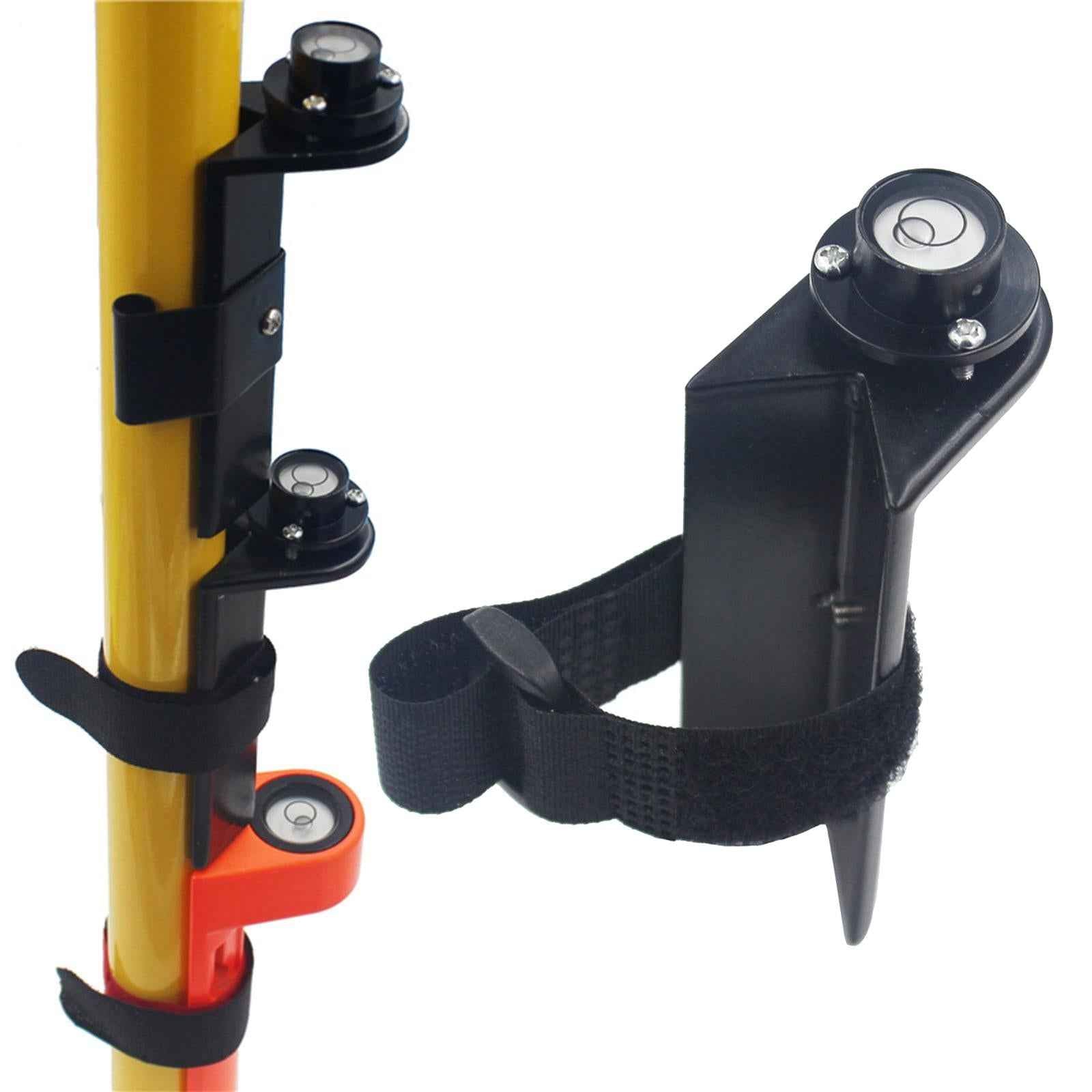 Aluminum Grade Rod Level Bubble Level for Round or Square Rods Tower Ruler Black
