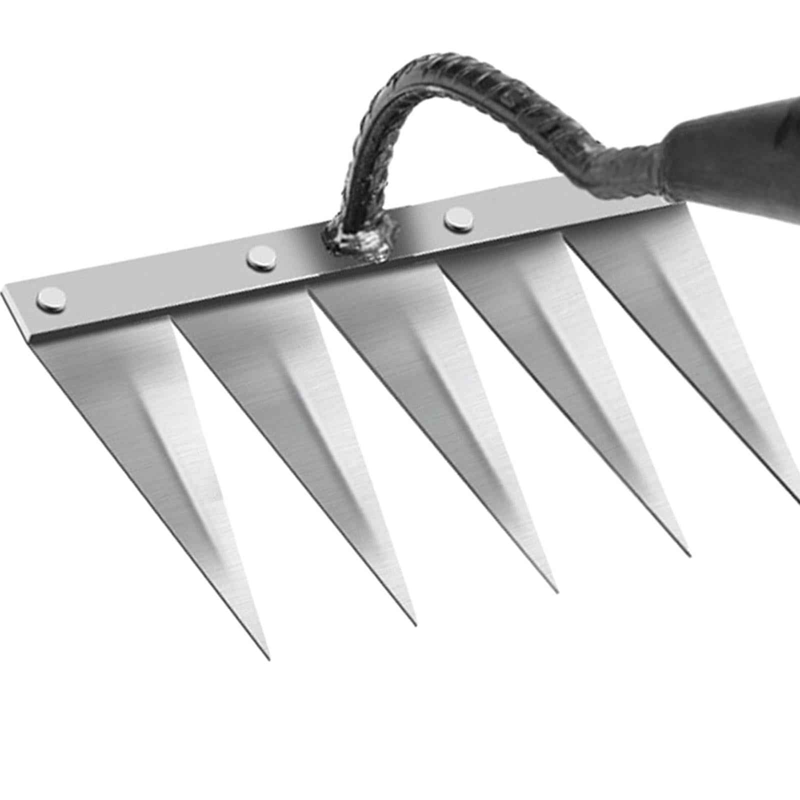 Multisizes Vegetable Gardening Hoe Indispensable Garden Tools 5 Tooth Steel