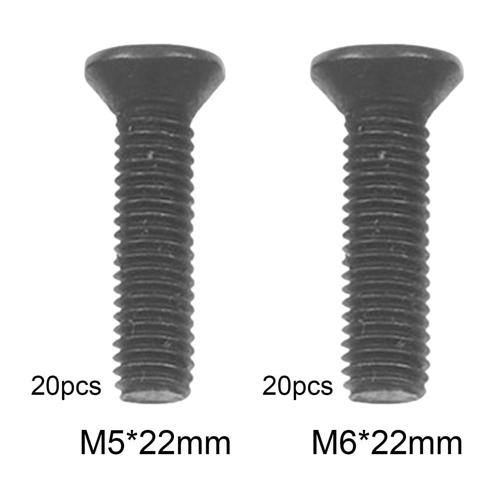 3x20x Portable Fixing Screw Left Hand Thread for Drill Chuck Shank Adapter M5x22mm