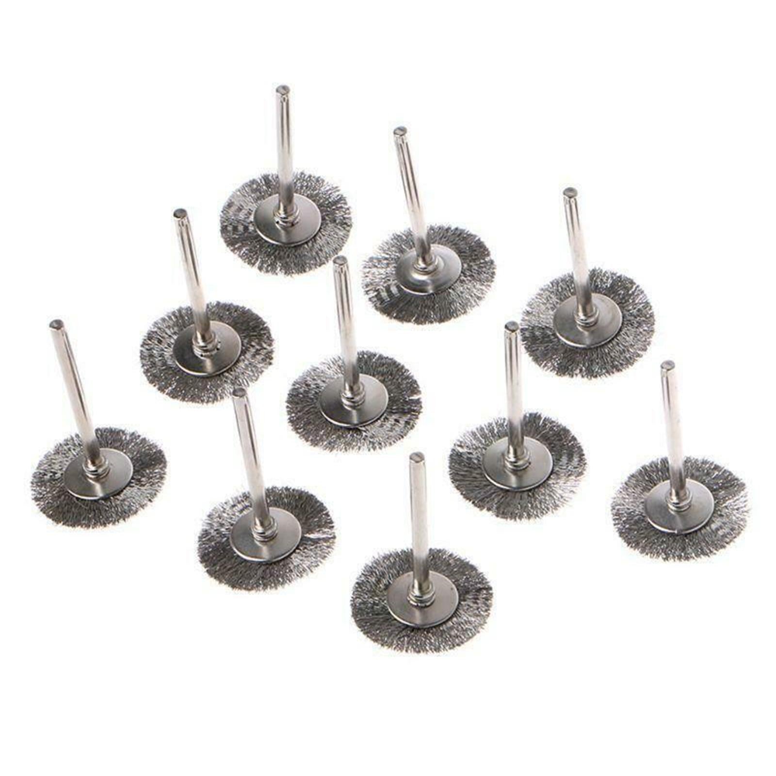 4x10Pcs 2.2cm Steel wire Brush Metal Derusting Brush Accessory