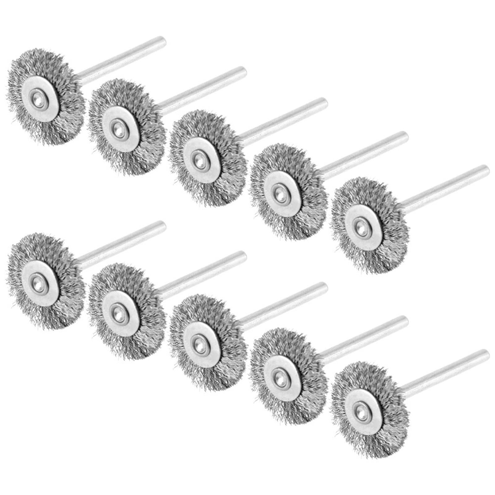 4x10Pcs 2.2cm Steel wire Brush Metal Derusting Brush Accessory