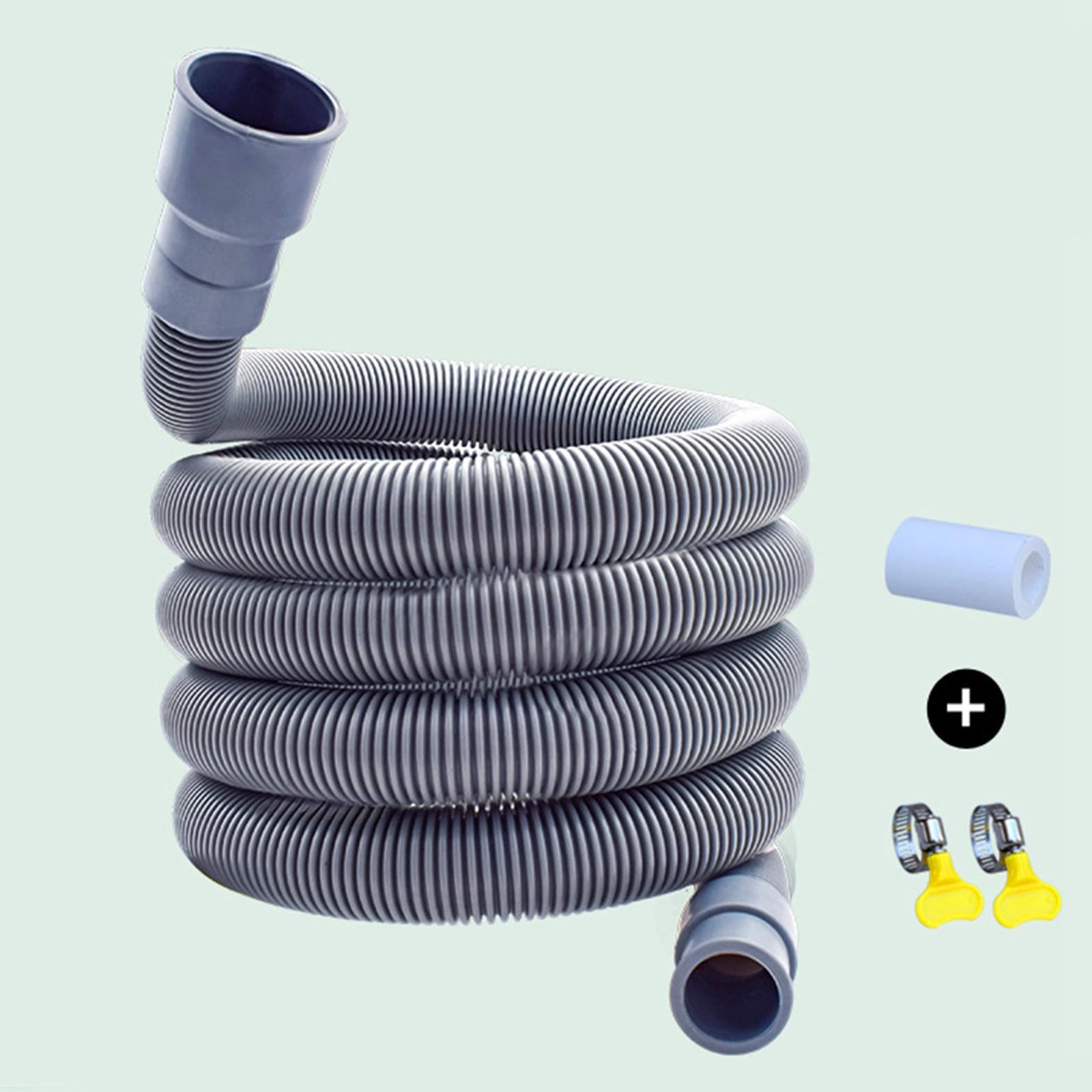 2xWashing Machine Drain Hose Flexible Universal Fit Replacement Accessory 1m