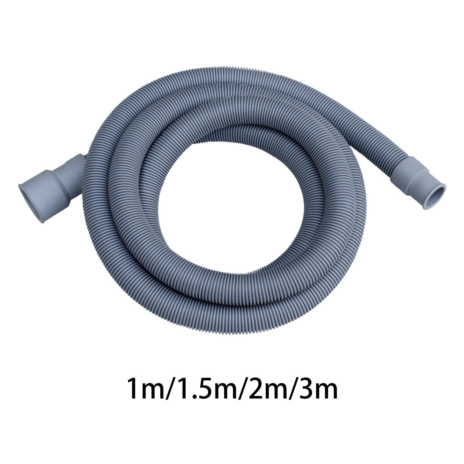 2xWashing Machine Drain Hose Flexible Universal Fit Replacement Accessory 1m