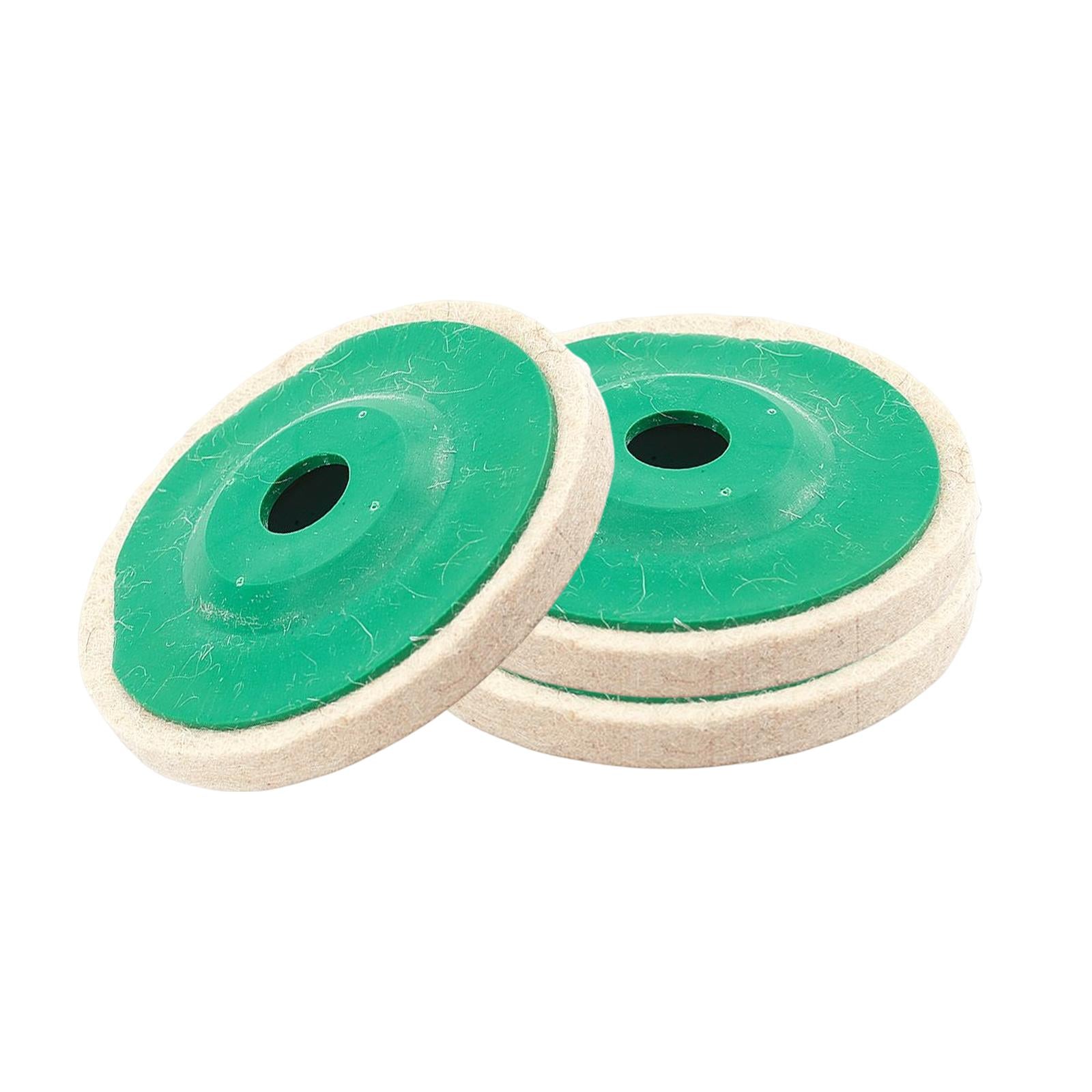 2x3Pcs Felt Wool Buffing Wheel Angel Grinder Polishing Disc Pad for Marble Green