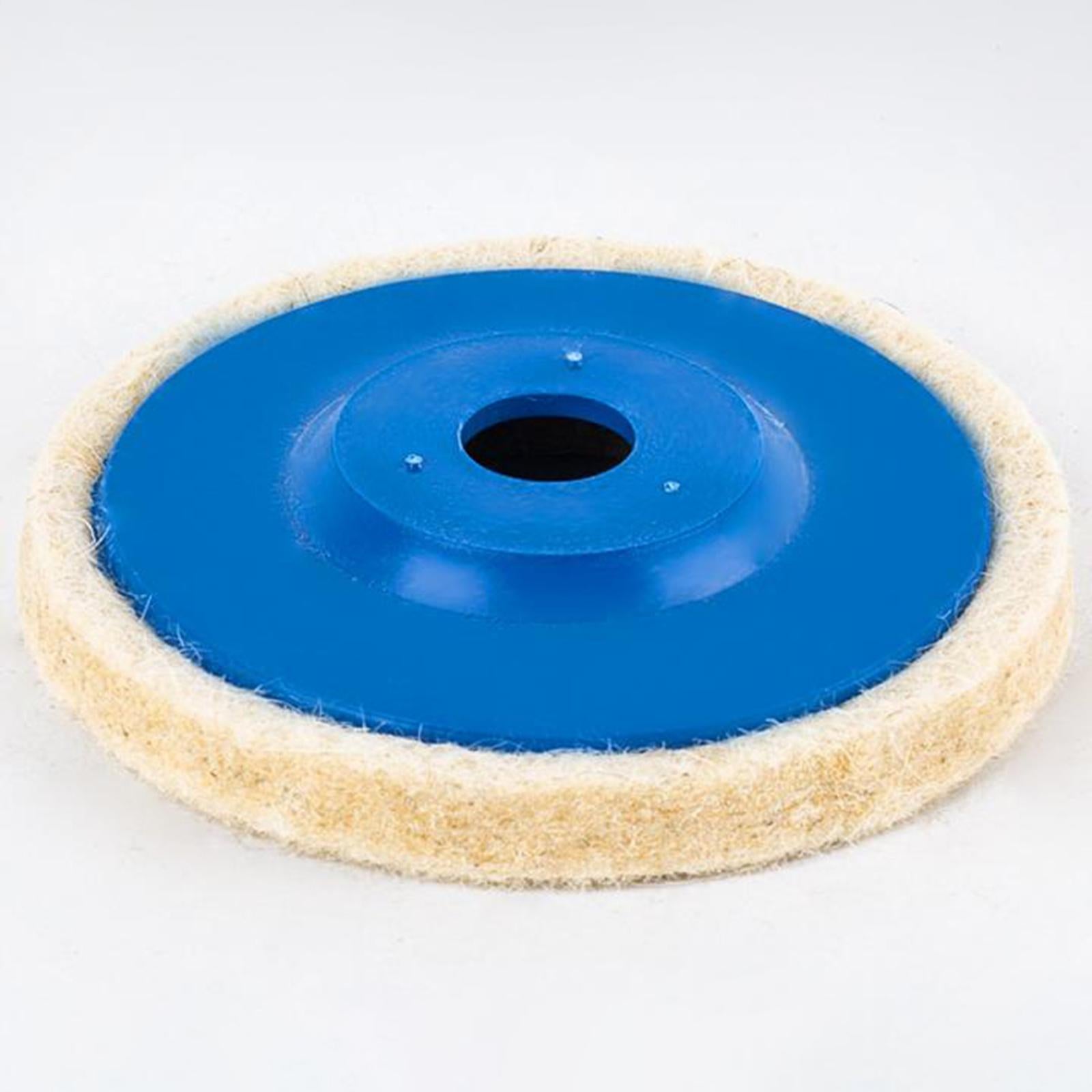 2x3Pcs Felt Wool Buffing Wheel Angel Grinder Polishing Disc Pad for Marble Blue