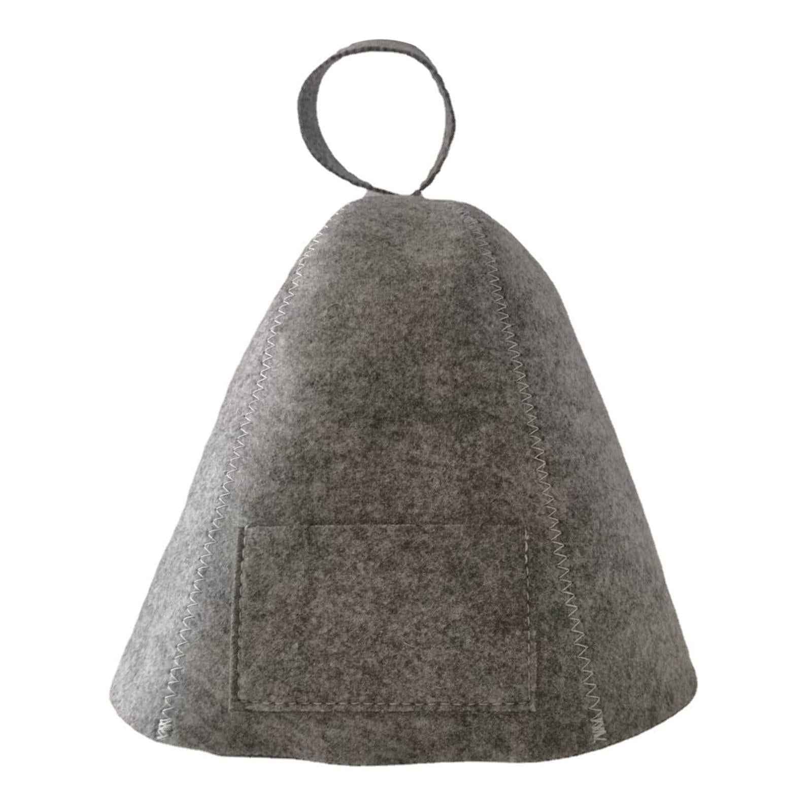 Sauna Hat Head Protection Steam Room Hat for Shower Woman & Man Gray