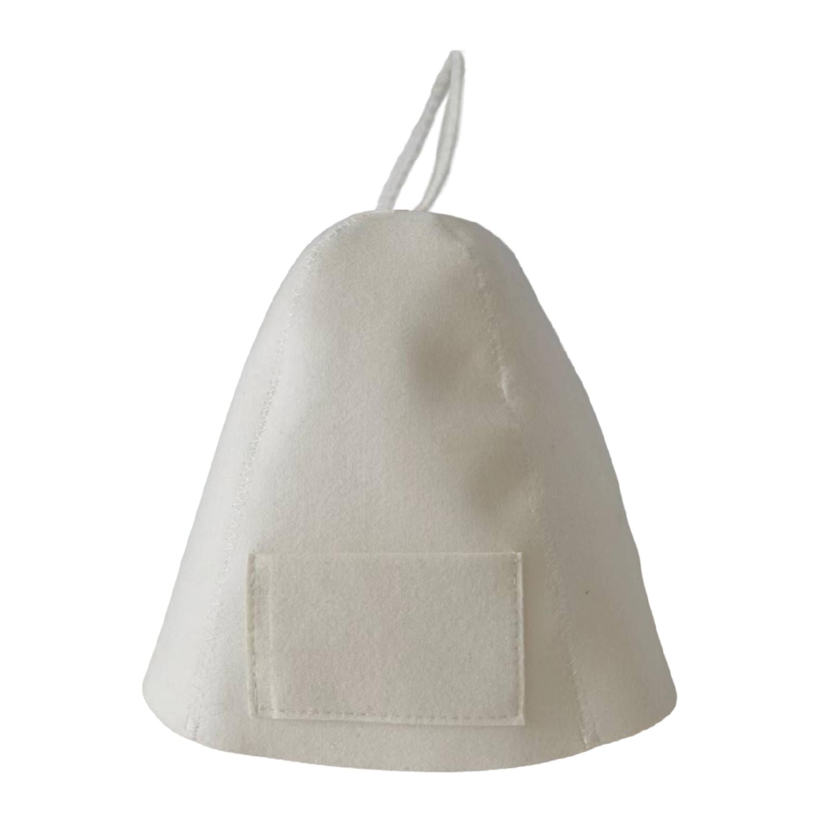 2xSauna Hat Head Protection Steam Room Hat for Shower Woman & Man White