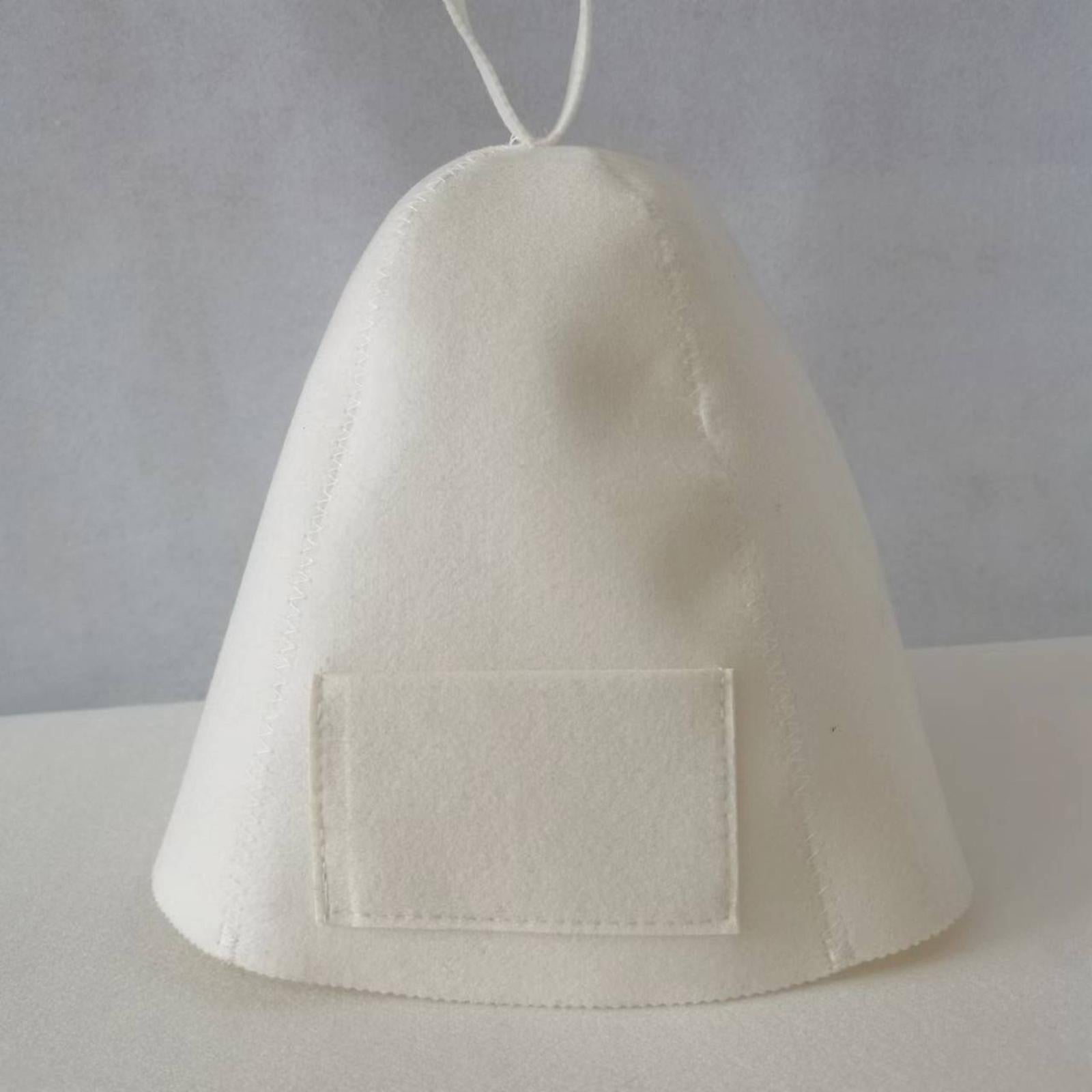 2xSauna Hat Head Protection Steam Room Hat for Shower Woman & Man White