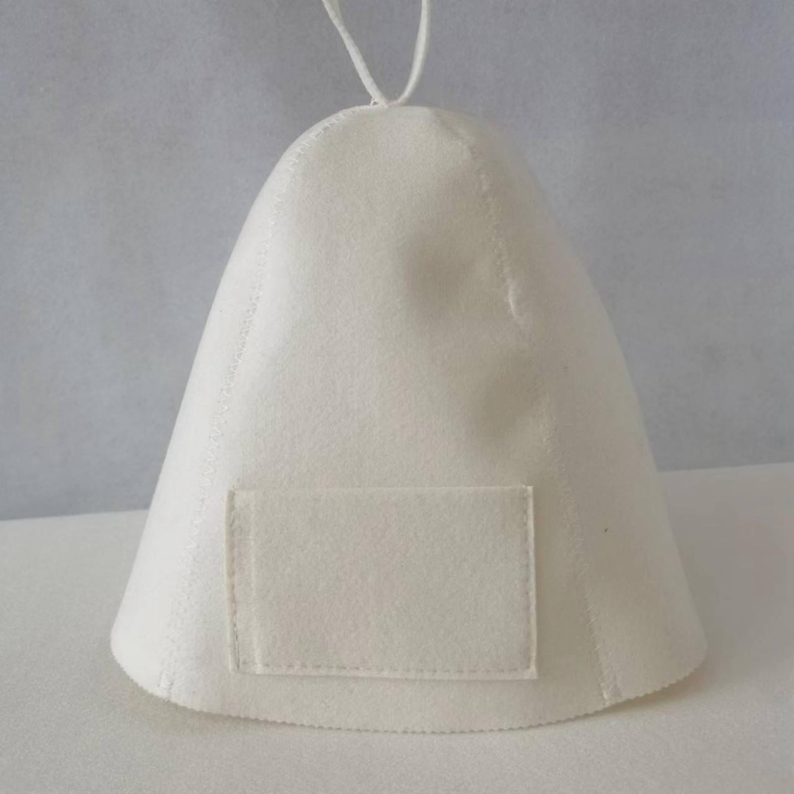 3xSauna Hat Head Protection Steam Room Hat for Shower Woman & Man White